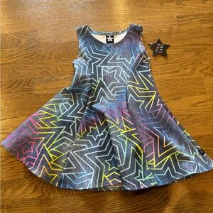 Pixielane Colorful Star Pattern Twirl Dress NWT 3T